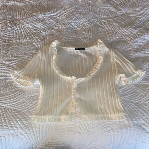 ZARA Ruffle Crop Top